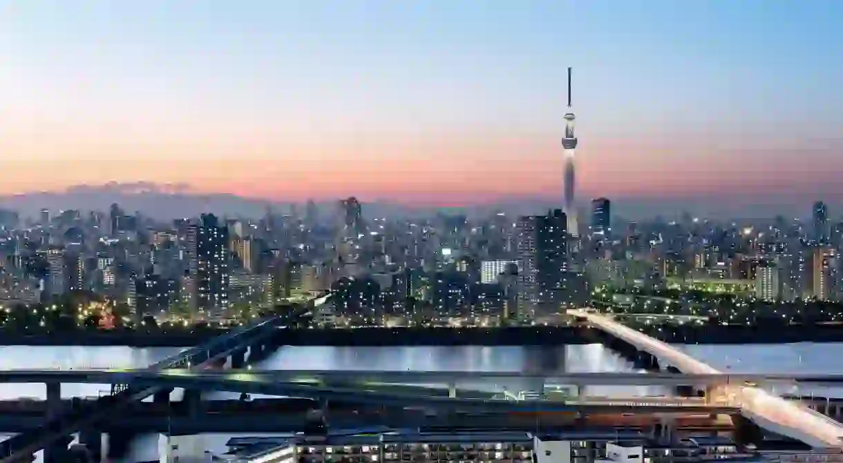 Tokyos skyline is beautiful when the sun sets