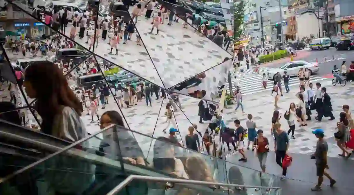 Tokyu Plaza on Omotesando Street in Harajuku, Tokyo, is a bustling place