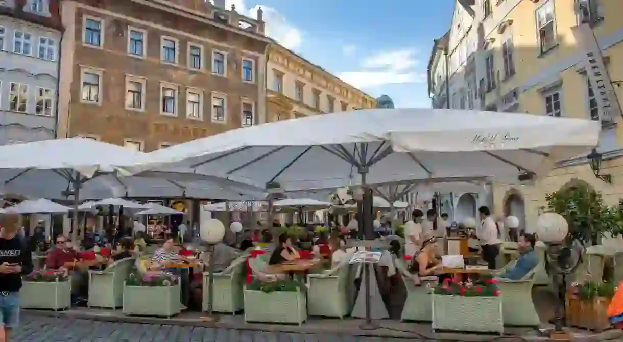 Al fresco dining in Prague, which has some great places to get breakfast and brunch