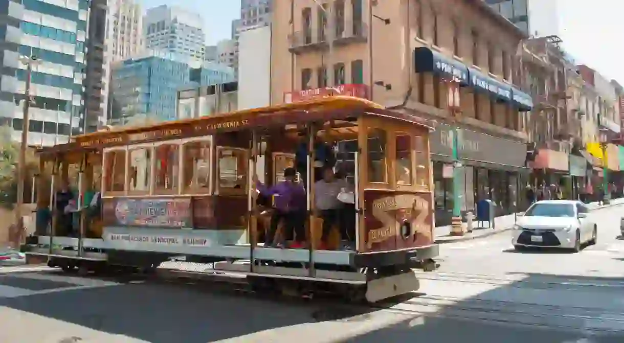 Famous San Francisco citys cable car