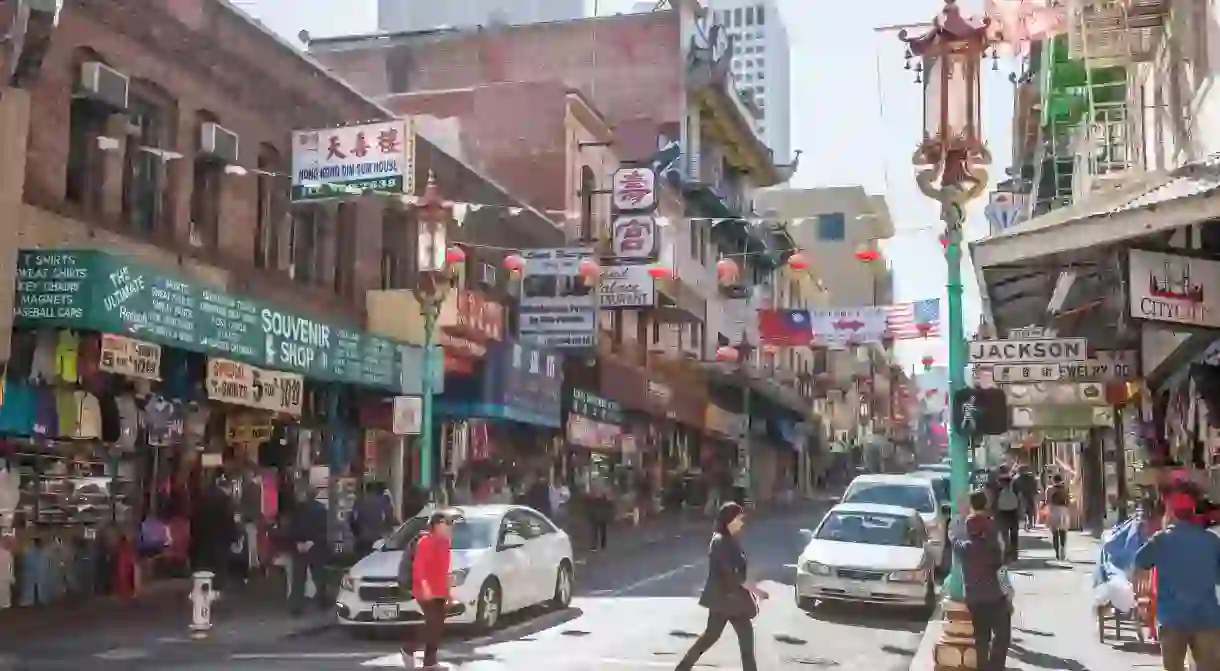 Chinatown in San Francisco, California, is a bustling area