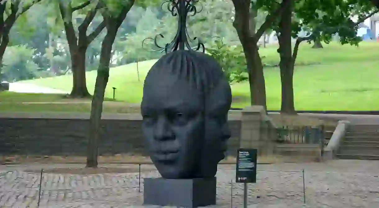 ‘Adorn Me’ by Tanda Francis is on display in Fort Greene Park, Brooklyn