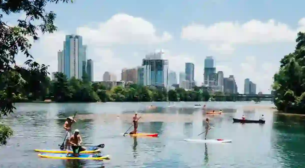 Stay at one of Austins affordable hostels, and enjoy watersports on Lady Bird Lake