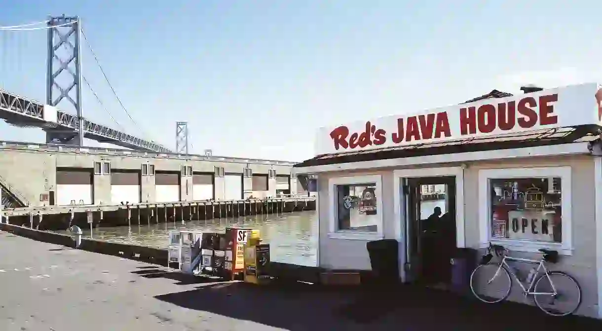 Red’s Java House at Pier 30 is a local institution