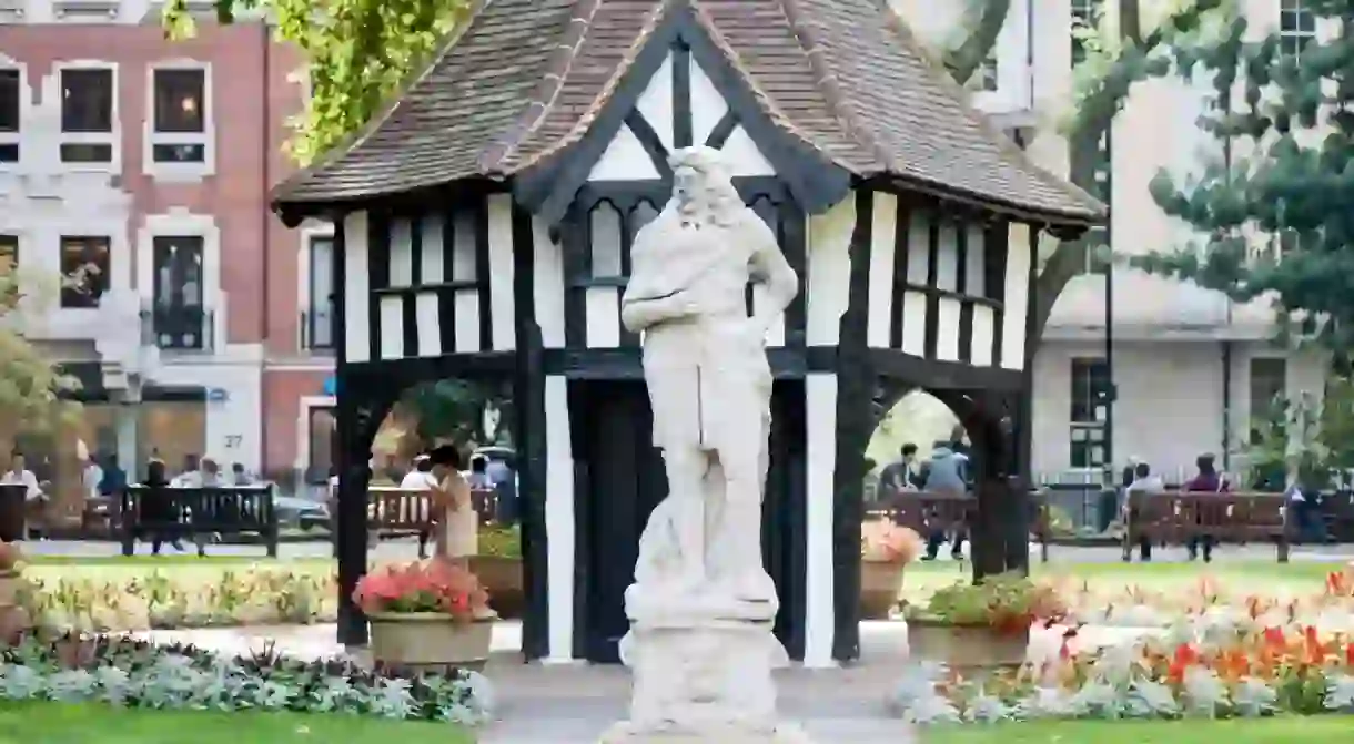 Soho Square is best known for its outdoor sculpture of Charles II of England