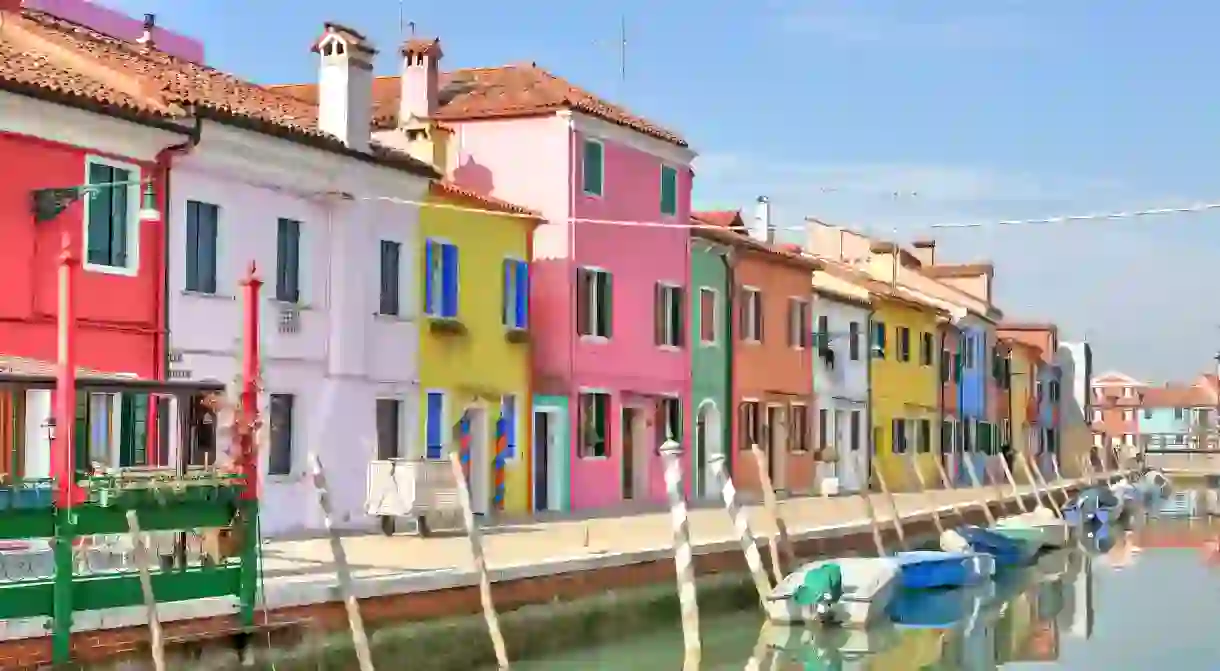 Colourful houses in Burano, Venice