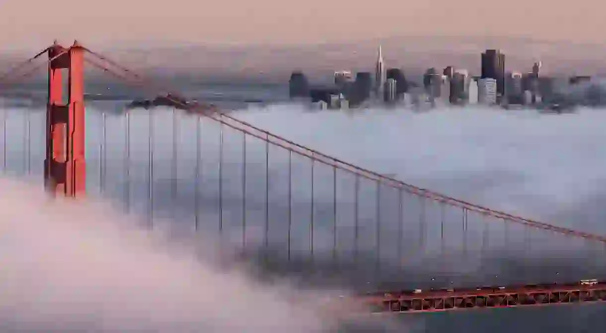 The Golden Gate Bridge takes 35 minutes to cross in one direction