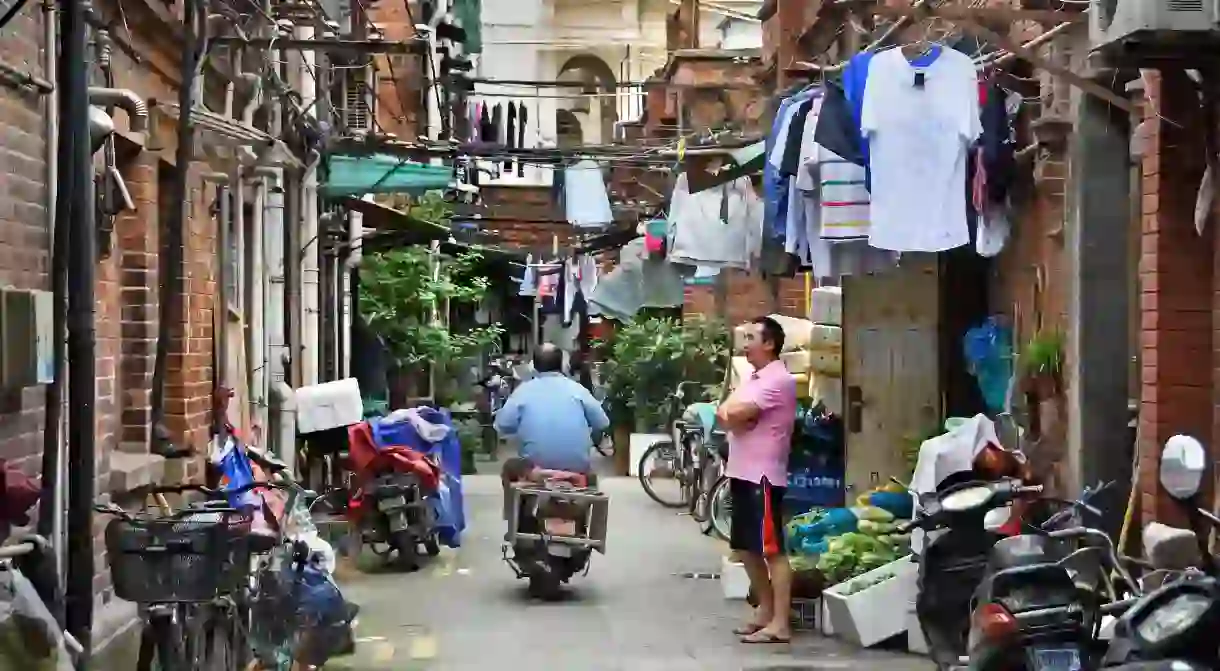 Tianzifang is characterised by narrow lanes