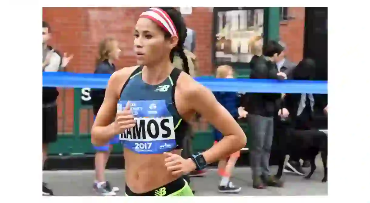 Beverly Ramos competes in the 2017 NYC Marathon