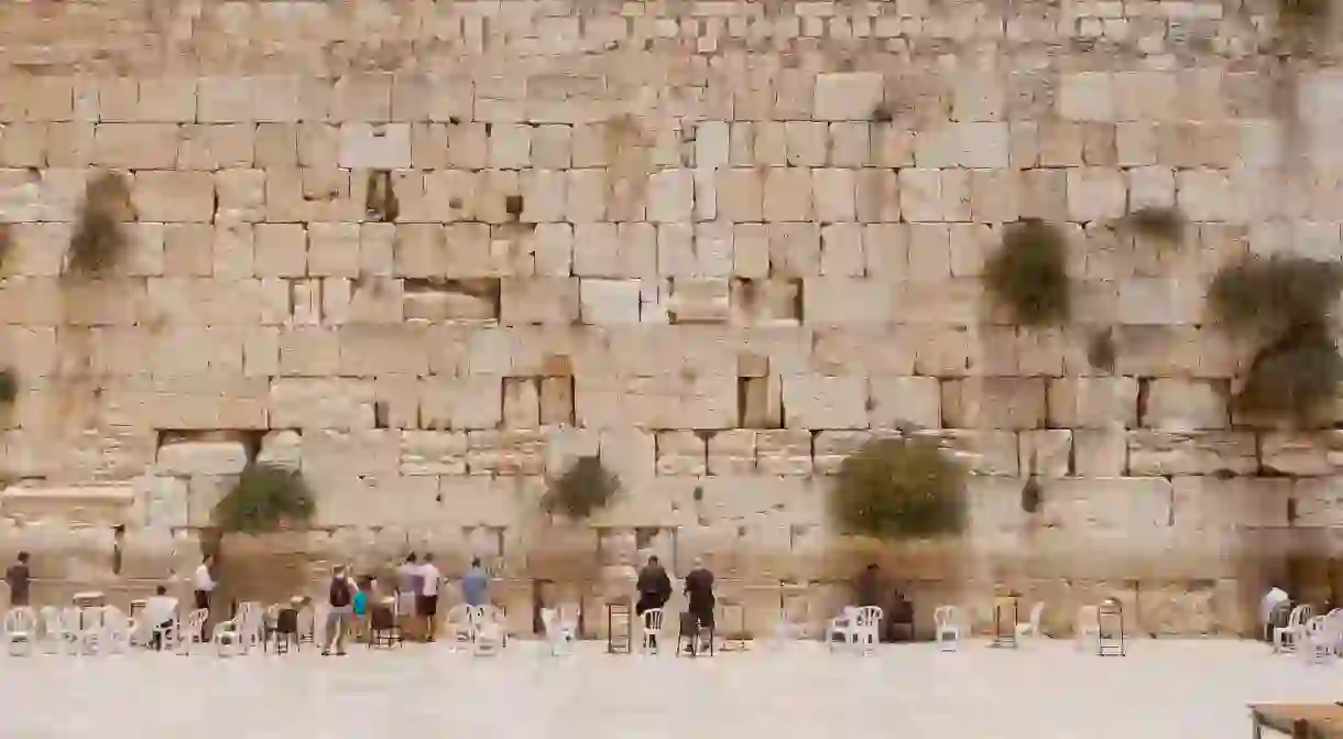 Jewish people from around the world come to pray at the Western Wall in Jerusalem