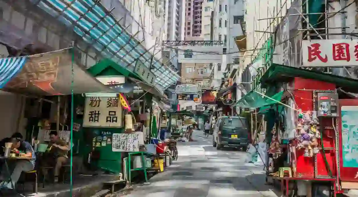 The streets of SoHo in Hong Kong are lined with a variety of restaurants