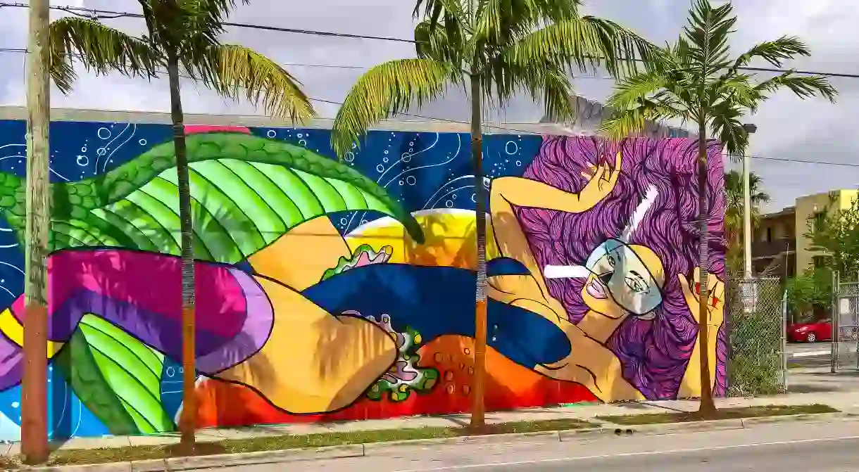 The Wynwood Art District in Miami offers visitors a vibrant display of street art