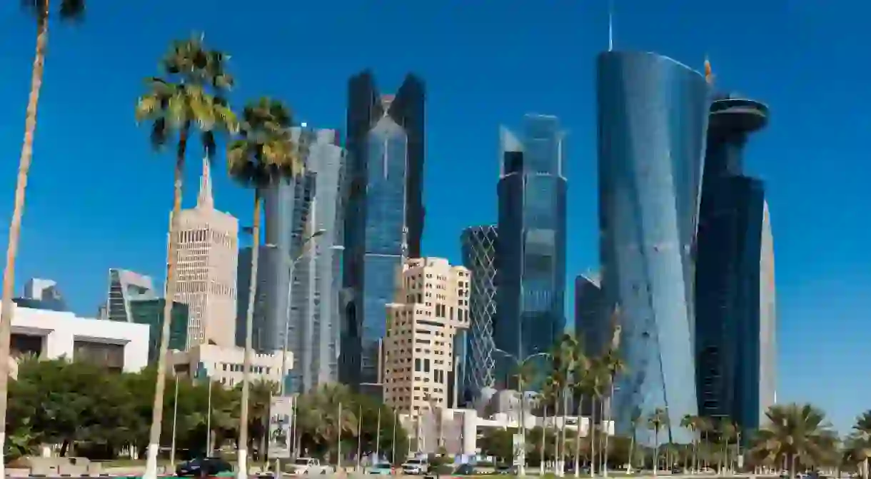 Business district skyline, Doha, Qatar