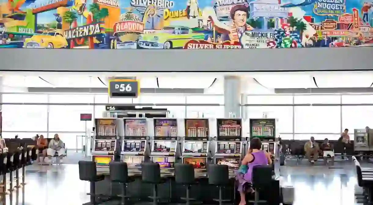 Airport delays have never been more fun when there are slot machines to play