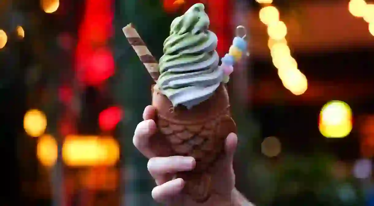 An ice cream out of a fish-shaped cone is just one of the many late-night options in Miami