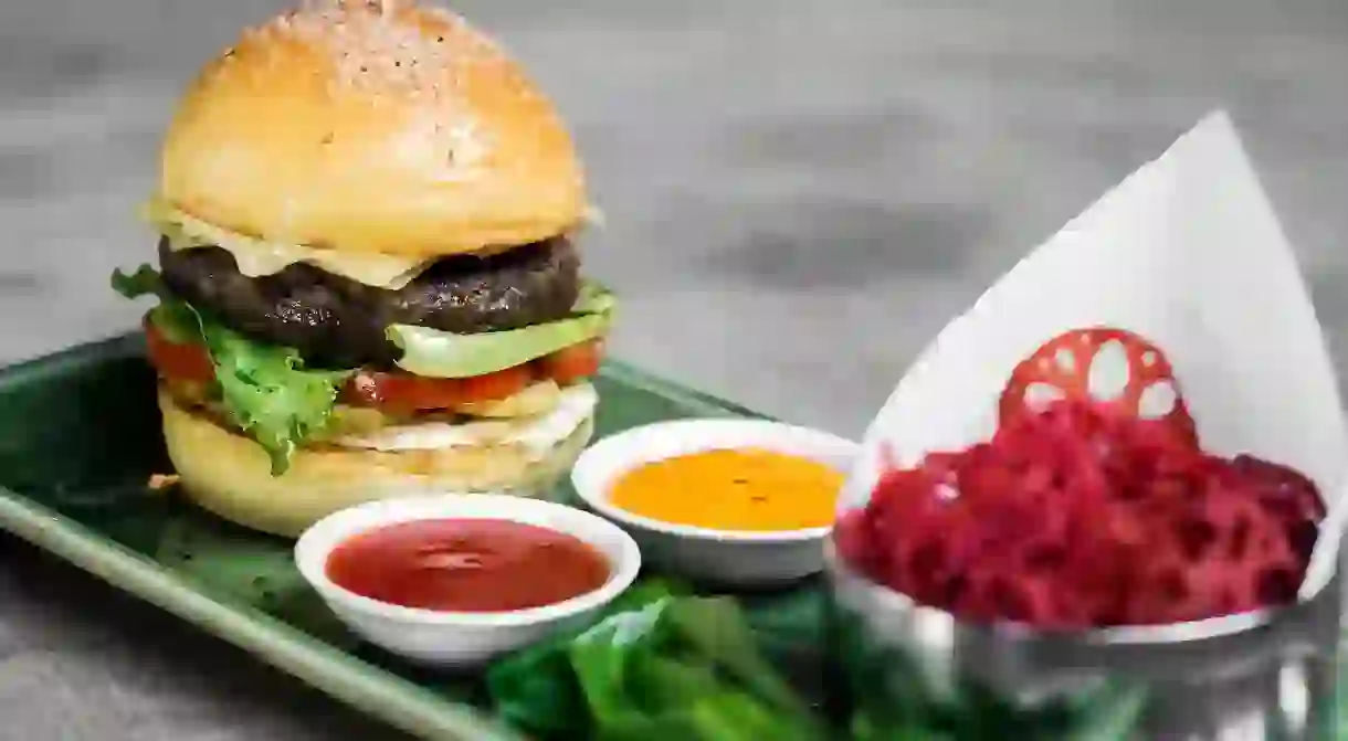 Enjoy an Asian fusion burger in Toronto