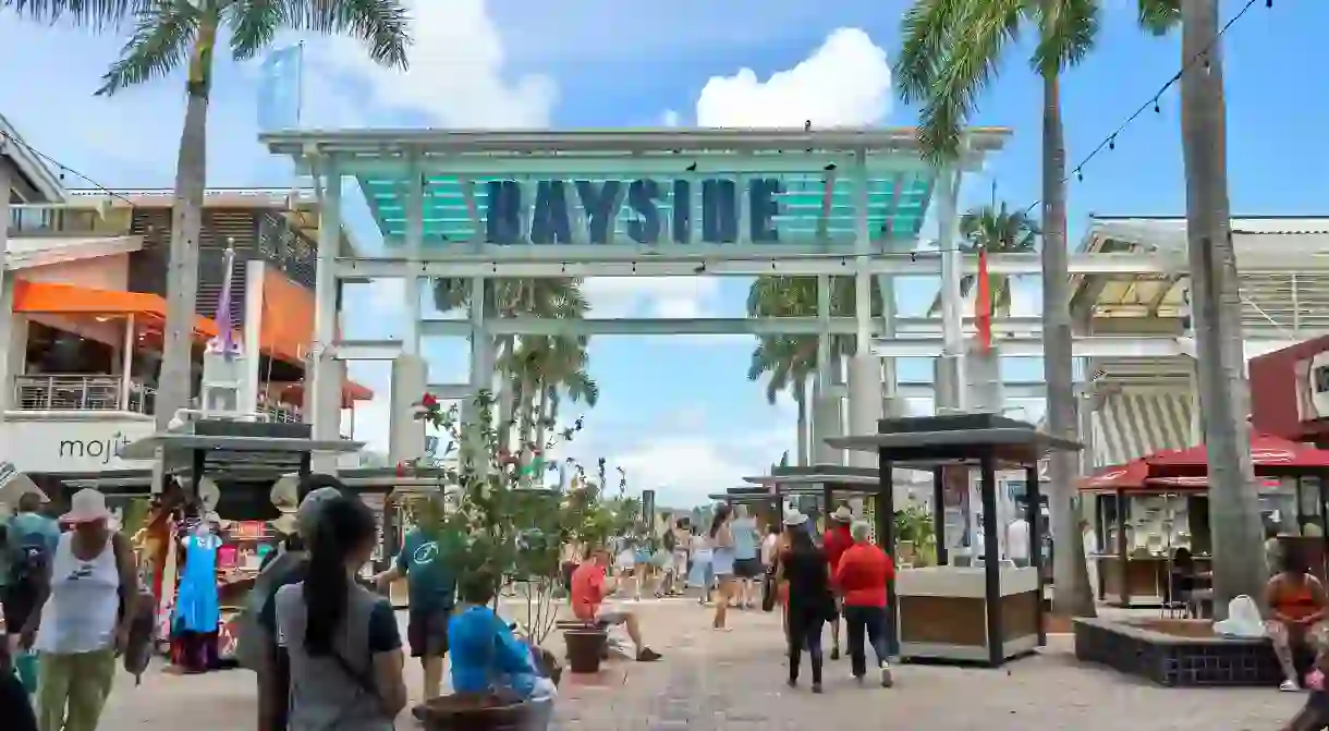 Bayside Marketplace, a two-story open air shopping center located in the Downtown Miami.