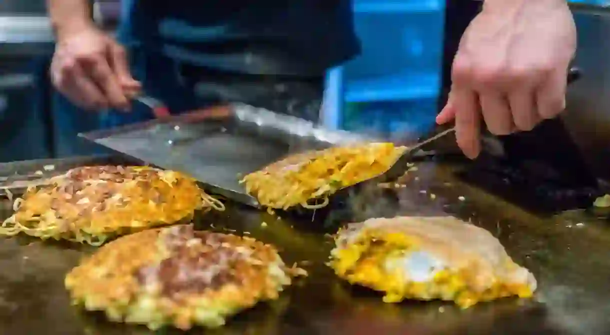 Osaka-style okonomiyaki is a favourite throughout Japan