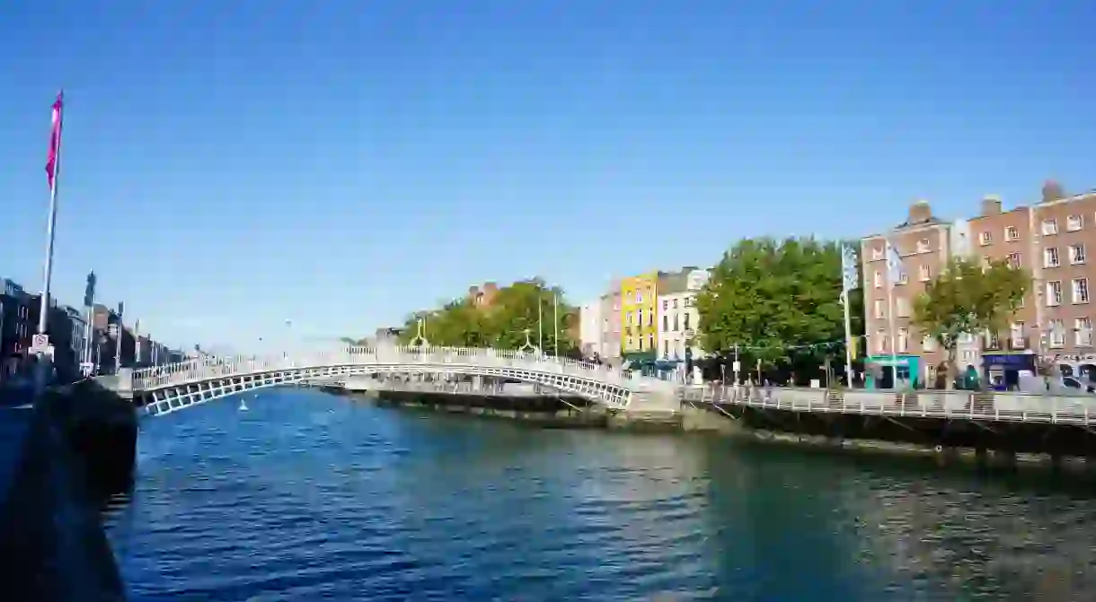 Wander the streets and saunter over the Hapenny Bridge in Dublin