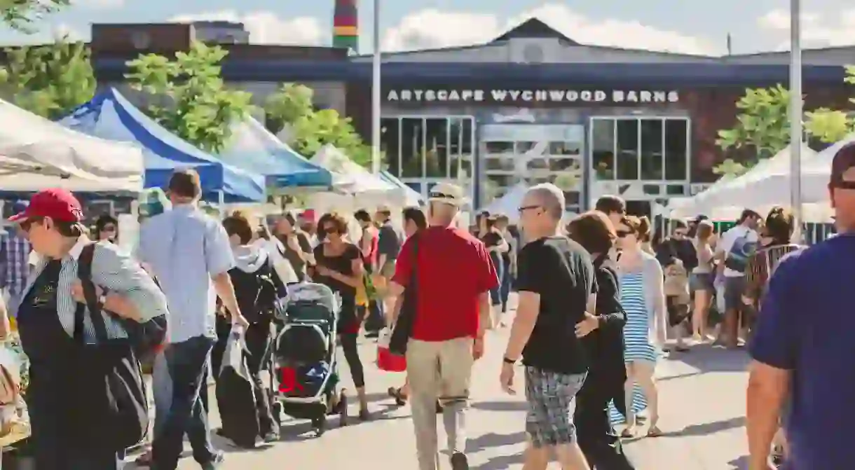 Enjoy the outdoor space at Wychwood Barns when you visit The Stop Farmers Market