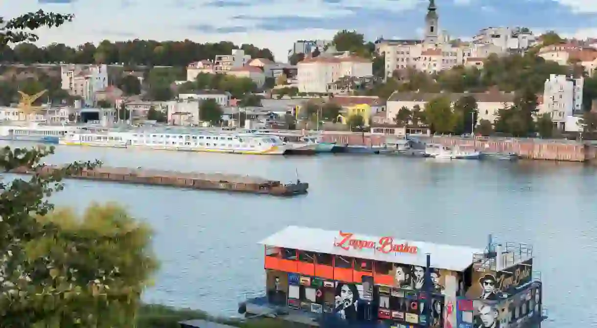 The Zappa Barka nightclub is moored on the Sava River