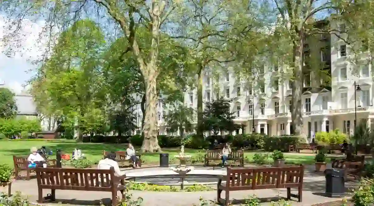 Take some time out from sightseeing in the beautiful St George’s Square in Pimlico