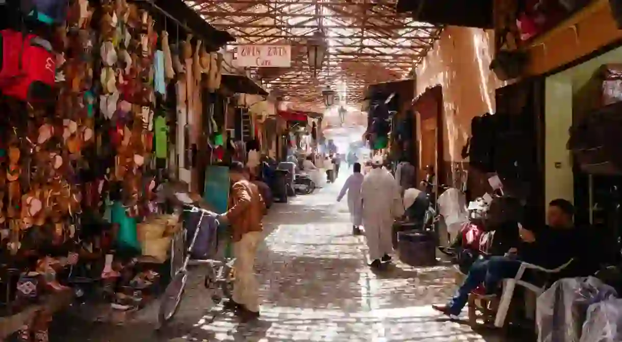 Marrakech, Morocco, is a real destination for its shopping and spas