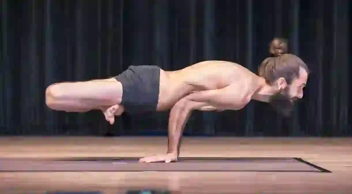 Spencer Larson at the USA Yoga Championships