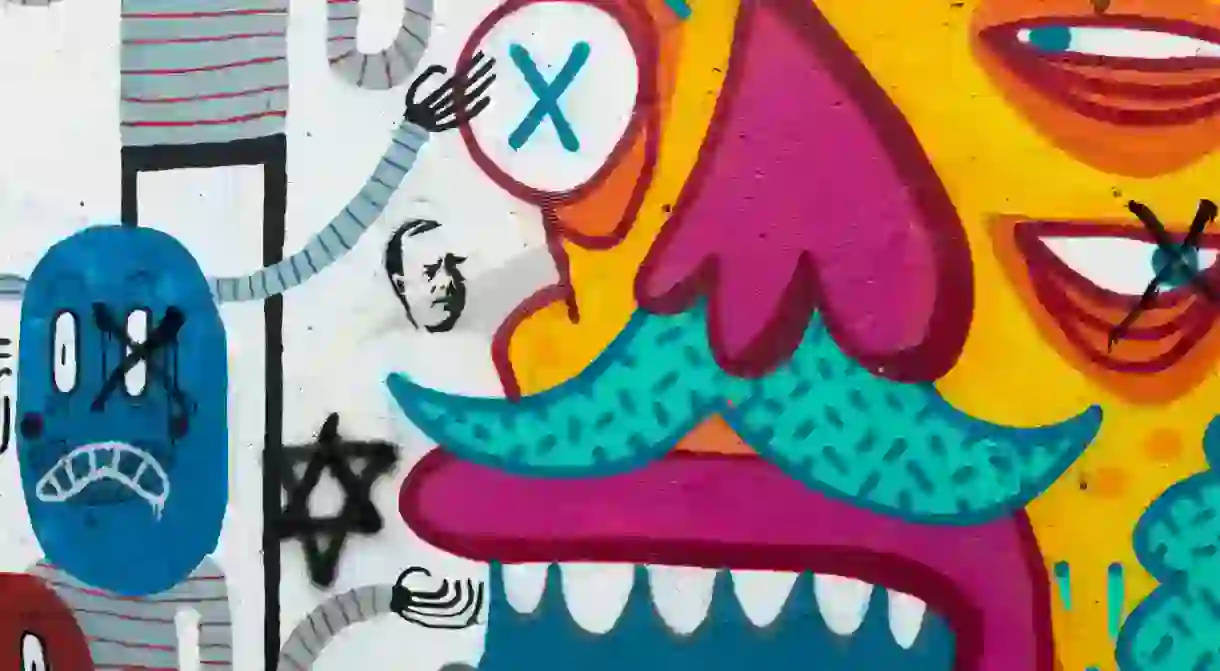 The vibrant and colourful street art in Florentin