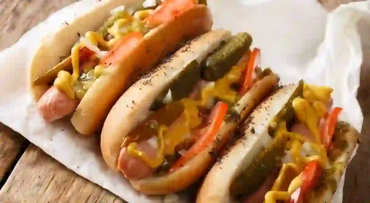 Savoring Chicago-style hotdogs when in the Windy City is a must