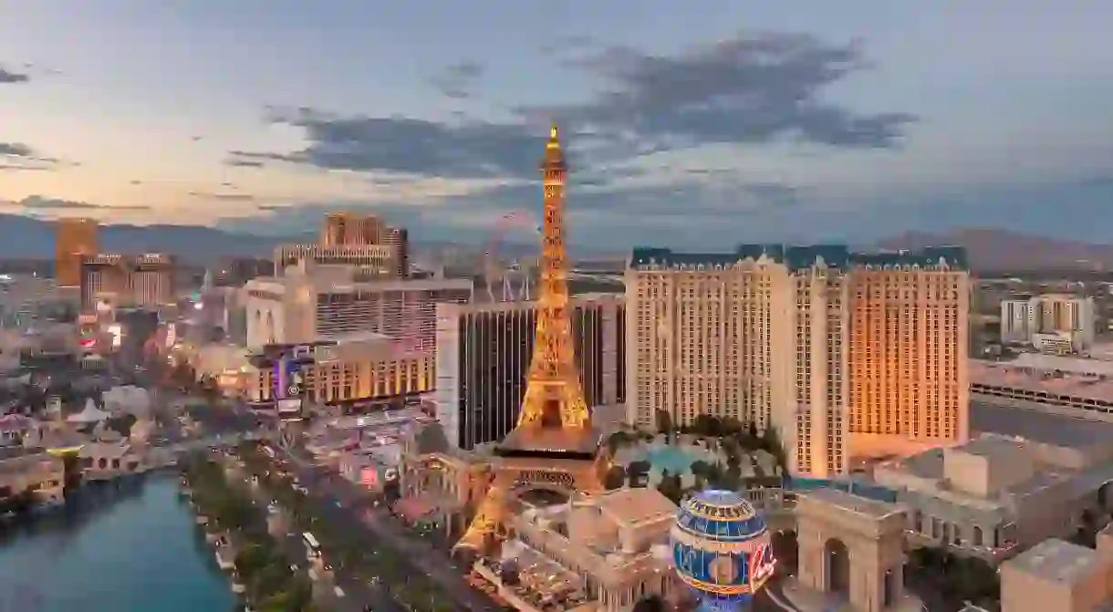 The Vegas skyline is magical at sunset