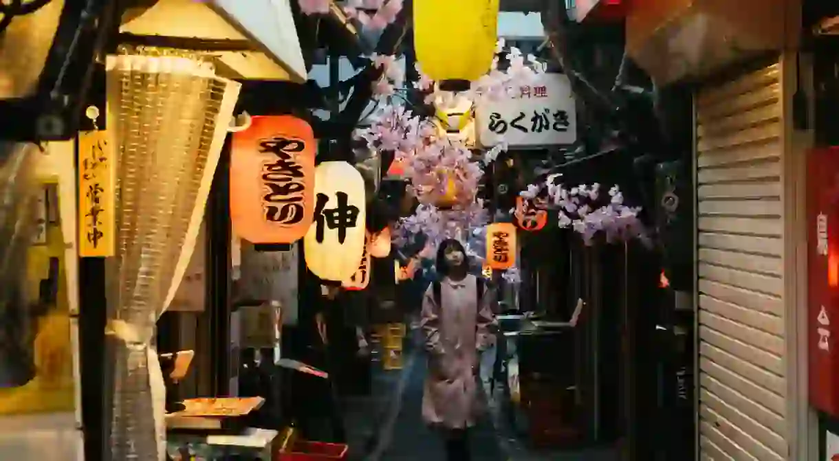 Spend time wandering Tokyos backstreets on your solo trip to Japan