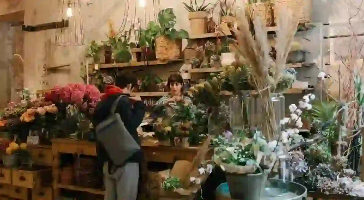 La Ménagère is a multi-use space, complete with a flower shop