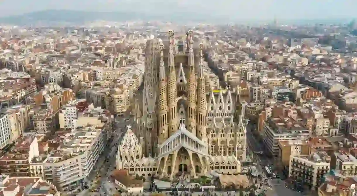 The Sagrada Família in Barcelona is a Gaudí masterpiece