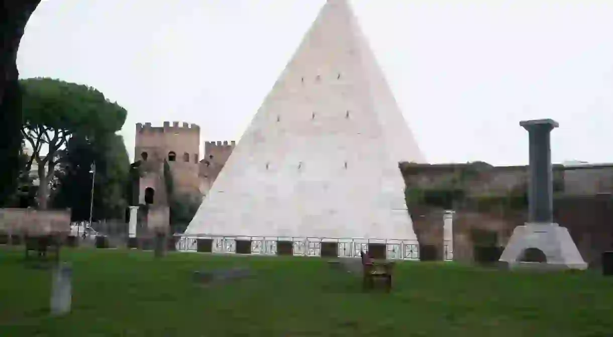 The Pyramid of Cestius is an iconic symbol of Testaccio