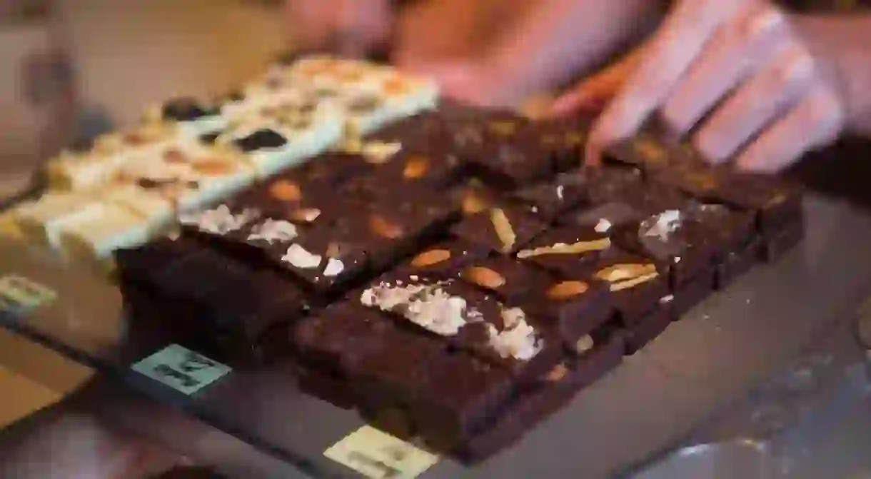 Chocolate on display in a shop, Guatemala