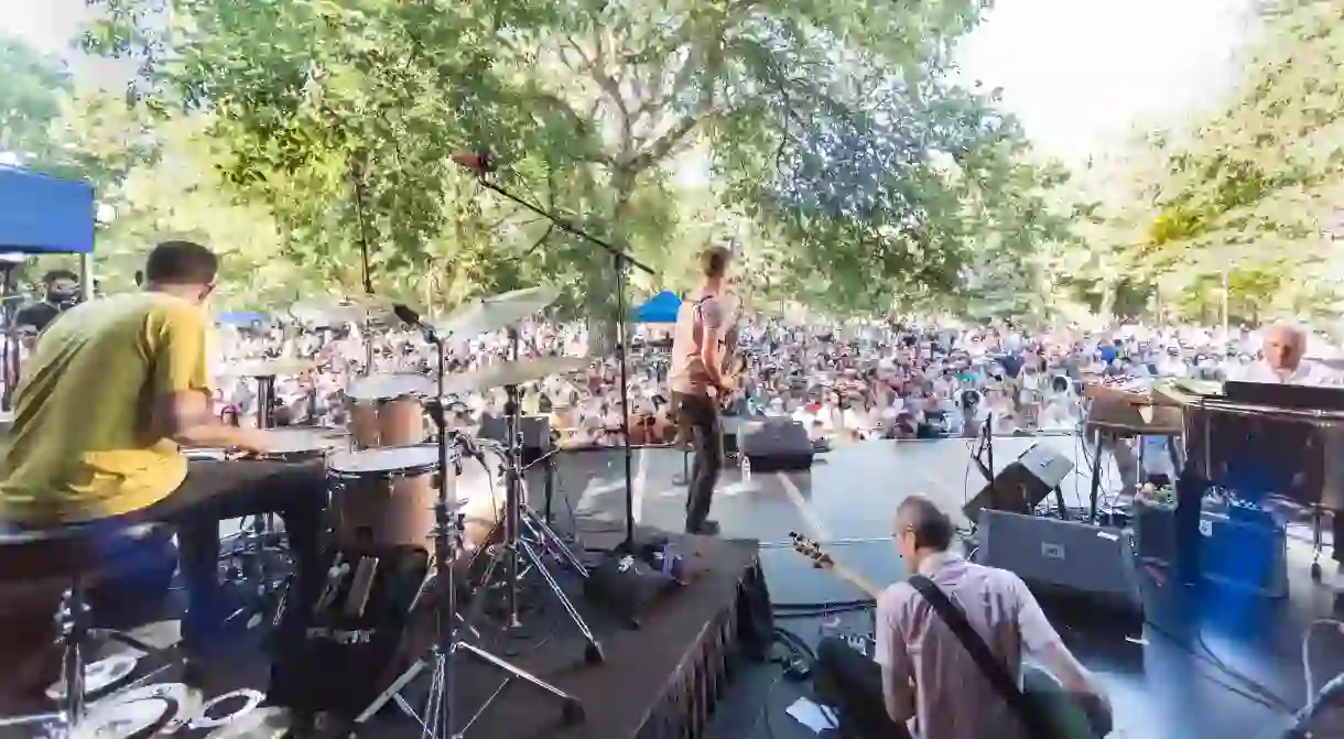 The Charlie Parker Jazz Festival takes place in Tompkins Square Park