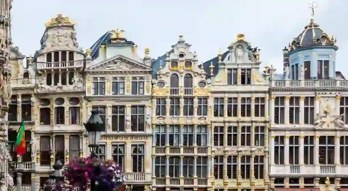 Brussels’s Grand Place is a central square surrounded by opulent architecture