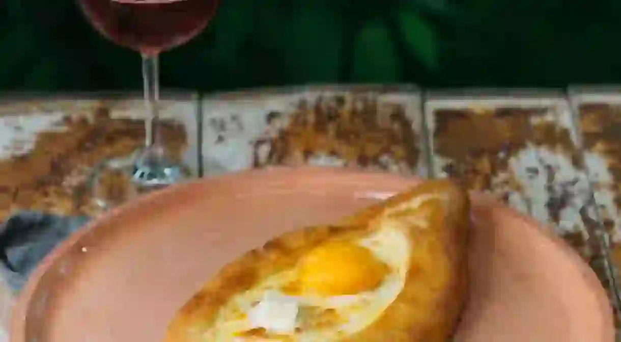 Traditional Georgian khachapuri