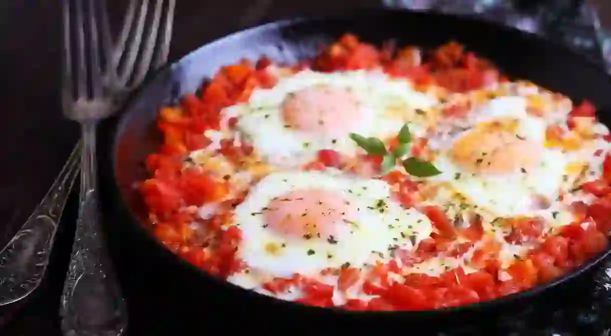 Shakshuka can be found throughout the Middle East, but its exact origin is unknown