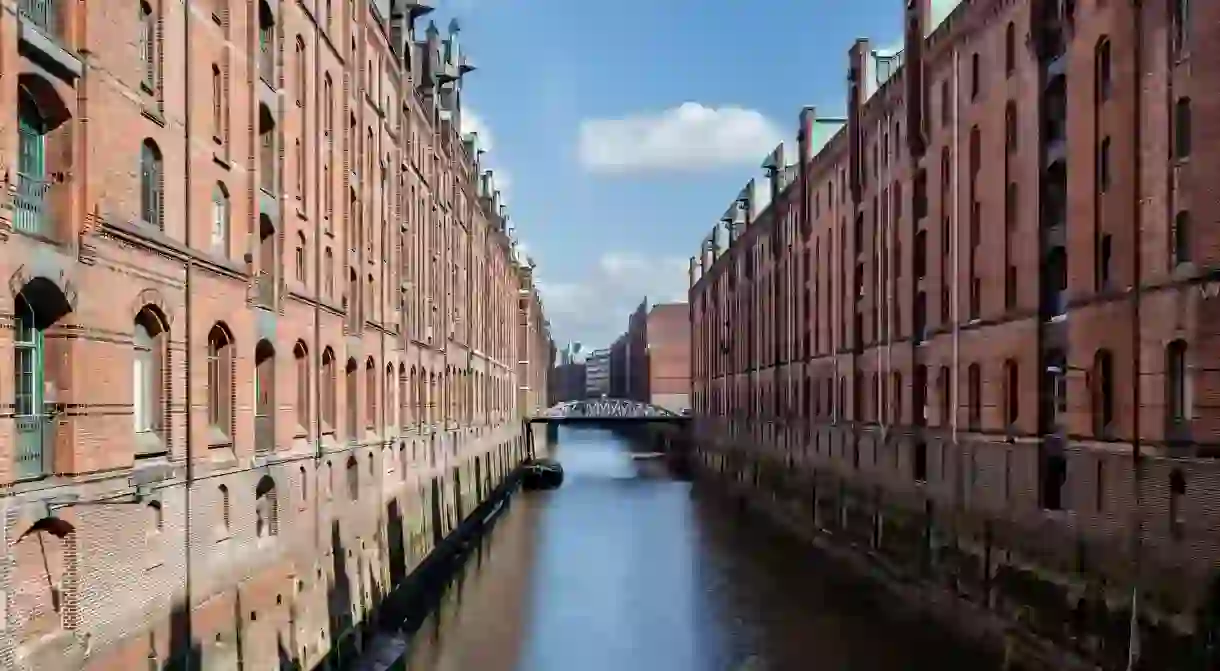 Speicherstadt in Hamburg is the largest warehouse district in the world, characterised by its timber-pile foundations