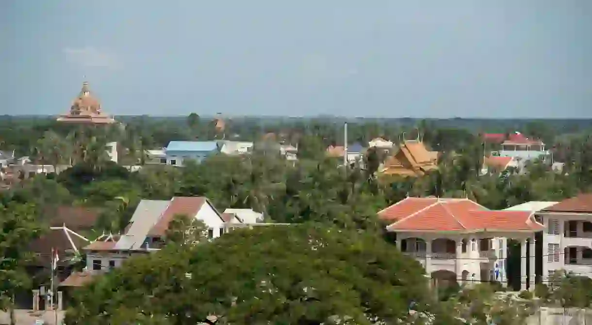 The city centre of Battambang in Cambodia