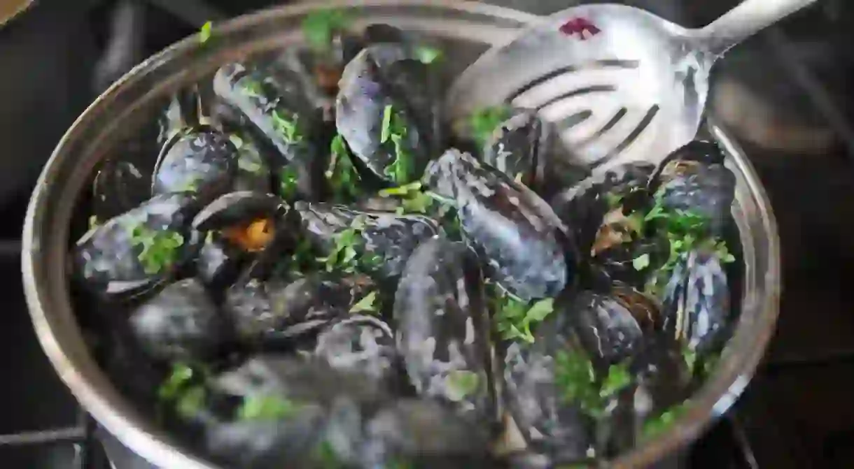 Moules Mariniere are one of Brussels most popular mussel dishes