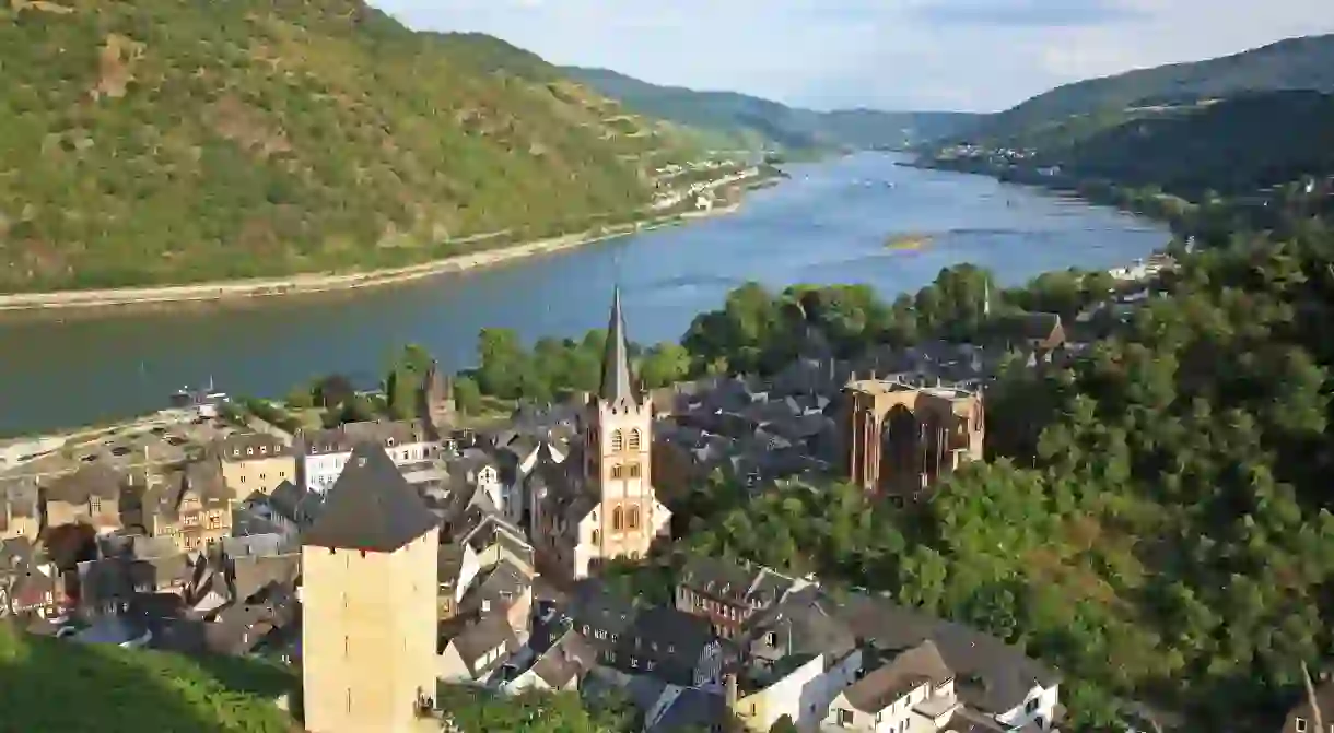 The picturesque town of Bacharach sits in the Upper Middle Rhine Valley