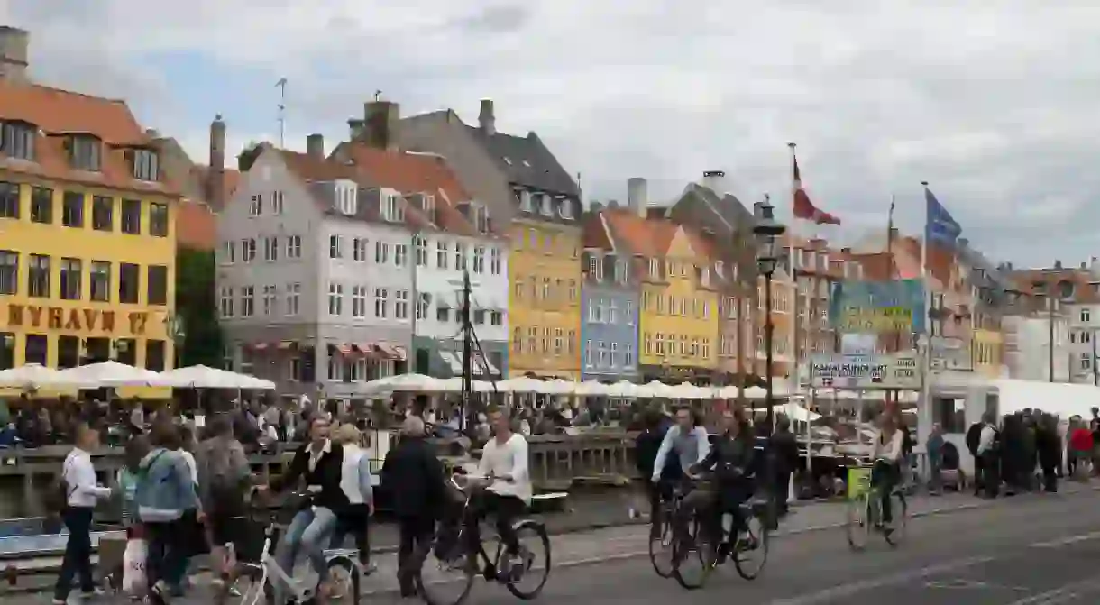 Nyhavn in Copenhagen is known for its vibrant townhouses