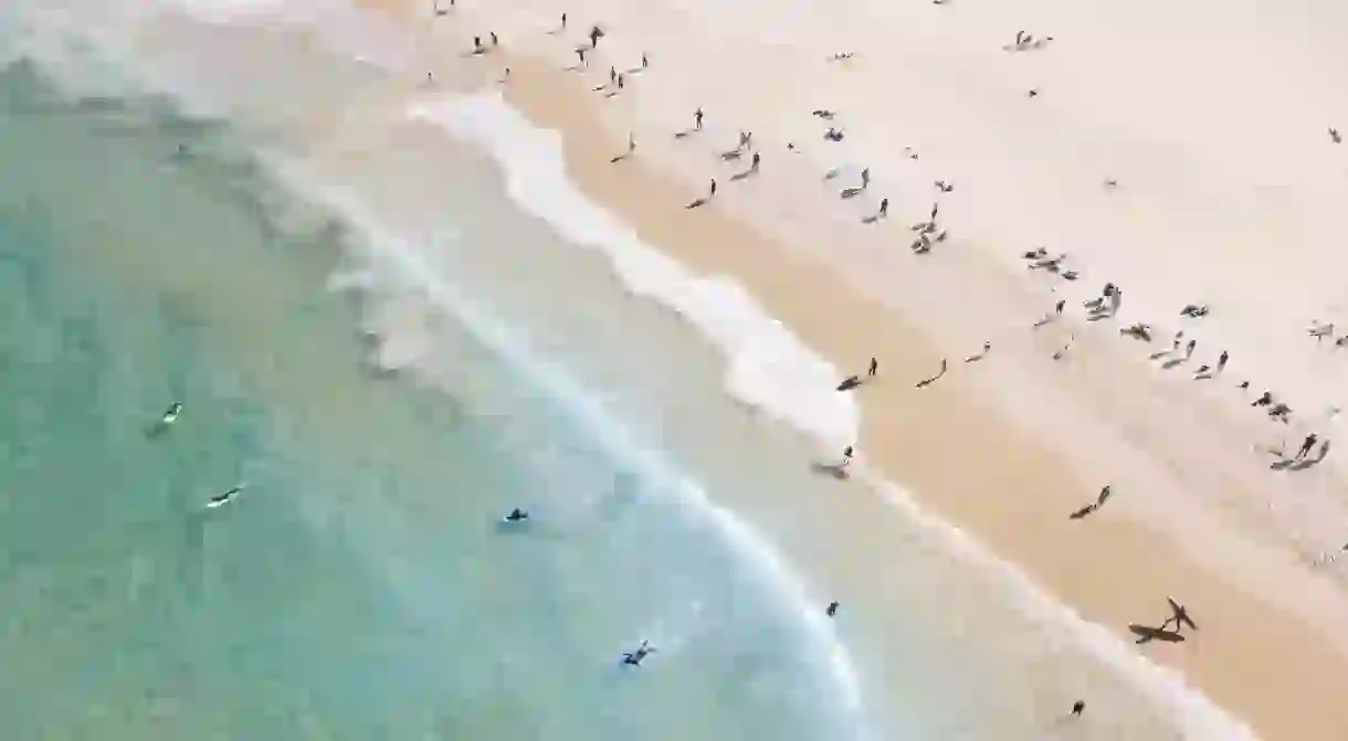 Surfing on Bondi Beach, Sydney