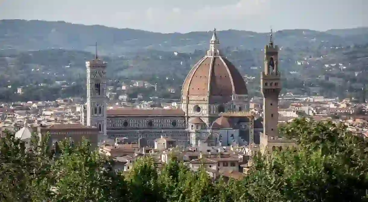 The Duomo and Giotto’s Campanile tower over Florences skyline