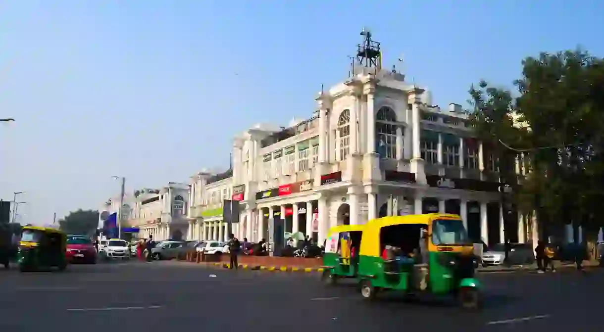 Youd be forgiven for thinking you were on the streets of London when in Delhis Connaught Place