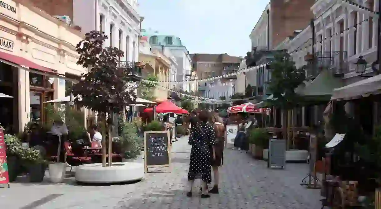 Tbilisi’s Agmashenebeli Avenue is packed with a plethora of cafés and wine bars