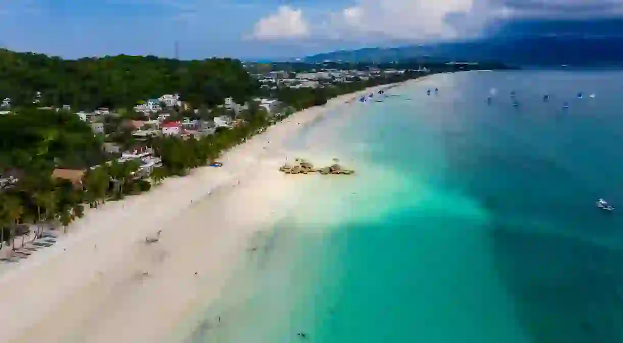 Boracays famous White Beach is less crowded these days, with a limit of just over 5,000 tourists permitted on the island each day